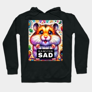 Colorful Illustrated Hamster with Accessories Hoodie